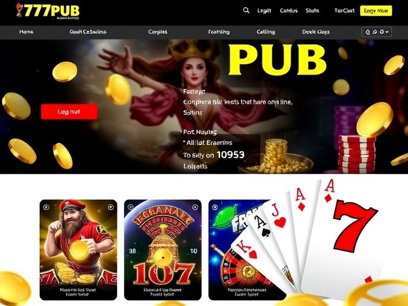 Welcome to 777 pub online casino.com – the UK's premier destination for real money slots, live dealer games, and exciting casino promotions. Discover a wide variety of 777 themed games, jackpots, and bonus offers for a thrilling gambling experience.